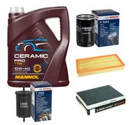BOSCH Controllo Set 5L MANNOL Ceramic Pro 10W-40 Per VW Golf IV 1J1 1.6 Audi