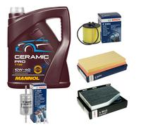 BOSCH Controllo Set 5L MANNOL Ceramic Pro 10W-40 Per VW Golf V 1K1 1.4 FSI