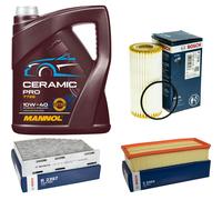 Bosch Controllo Set 5L mannol Ceramica Pro 10W-40 per . Audi Q3 8UB