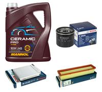 Bosch Controllo Set 5L mannol Ceramica Pro 10W-40 per Renault Twingo II (CN0