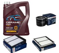 Bosch Controllo Set 5L mannol Ceramica Pro 10W-40 per Subaru Forester Sh _ 2.0