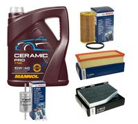 Bosch Controllo Set 5L mannol Ceramica Pro 10W-40 per VW Golf Di V 1K1 2.0