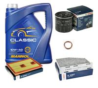 BOSCH Controllo Set 5L MANNOL Classic 10W-40 Per Audi Q3 8UB 8UG 1.4 TSI