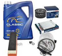 Bosch Controllo Set 5L mannol Classic 10W-40 per Renault Logan Io 1.5