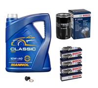 BOSCH Controllo Set 5L MANNOL Classic 10W-40 per VW Corrado 1.8 16V Seat