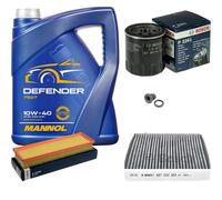 BOSCH Controllo Set 5L MANNOL Defender 10W-40 Per Citroën Peugeot Berlingo
