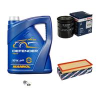 BOSCH Controllo Set 5L MANNOL Defender 10W-40 Per Ford Escort IV Cabriolet