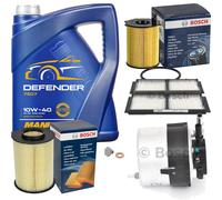 Bosch Controllo Set 5L mannol Defender 10W-40 per Mazda 3 1.6 Mzr-Cd