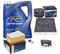 BOSCH Controllo Set 5L MANNOL Defender 10W-40 Per Renault Megane I Classico