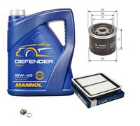 BOSCH Controllo Set 5L MANNOL Defender 10W-40 Per Subaru Legacy IV 2.5 AWD