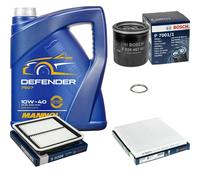 BOSCH Controllo Set 5L MANNOL Defender 10W-40 Per Subaru Outback 2.5 AWD