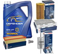 BOSCH Controllo set 5L MANNOL Defender 10W-40 per VW Audi Golf V 2.0 GTI