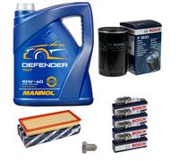 BOSCH Controllo Set 5L MANNOL Defender 10W-40 Per VW Golf II 1.8 GTI 16V