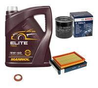 BOSCH Controllo Set 5L MANNOL ELITE 5W-40 Per Nissan Infiniti Juke 1.6 Note