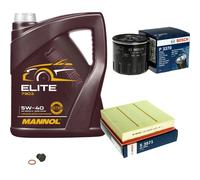 Bosch Controllo Set 5L mannol Elite 5W-40 per Opel Omega B 2.5 V6 3.0