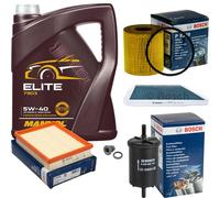 BOSCH Controllo set 5L MANNOL ELITE 5W-40 per Peugeot 206 Berlina 1.4i
