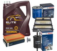 BOSCH Controllo Set 5L MANNOL ELITE 5W-40 Per Peugeot Citroën 806 2.0 Expert