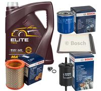BOSCH Controllo Set 5L MANNOL ELITE 5W-40 Per Peugeot Partner Combispace 1.4