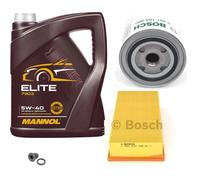 BOSCH Controllo Set 5L MANNOL ELITE 5W-40 Per Volvo 440 K 1.9 Turbo D 460 L