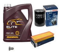 BOSCH Controllo set 5L MANNOL ELITE 5W-40 per VW Carrello Del Sedile II scatola
