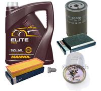 BOSCH Controllo set 5L MANNOL ELITE 5W-40 per VW Sede Polo Variant 1.9 TDI
