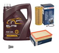 BOSCH Controllo set 5L MANNOL ELITE 5W-40 per VW Sede Polo Variant 1.9 TDI