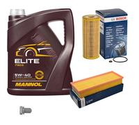 BOSCH Controllo set 5L MANNOL ELITE 5W-40 per VW Sede Polo Variant 1.9 TDI