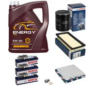 BOSCH Controllo Set 5L MANNOL Energy 5W-30 Per Mitsubishi Mirage Stufenheck