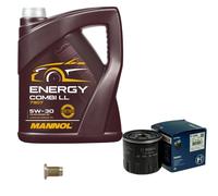 BOSCH Controllo Set 5L MANNOL Energy Combi LL 5W-30 Per Alfa Romeo GT 1.8 TS