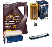 BOSCH Controllo Set 5L MANNOL Energy Combi LL 5W-30 Per BMW 3 Serie 320D 318D