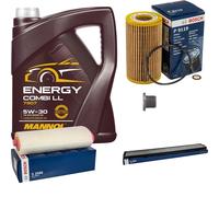 BOSCH Controllo Set 5L MANNOL Energy Combi LL 5W-30 Per BMW 3 Serie 320D 318D