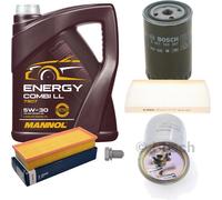 Bosch Controllo Set 5L mannol Energy Combi Ll 5W-30 per Seat Altea Ibiza II