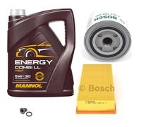 Bosch Controllo Set 5L mannol Energy Combi Ll 5W-30 per Volvo 440 K 1.9