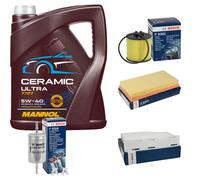 Bosch Controllo Set 5L mannol IN Ceramica 5W-40 per VW Golf V 1.4
