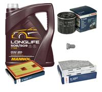 BOSCH Controllo Set 5L MANNOL LONGLIFE 0W-20 Per VW Skoda Beetle Cabriolet
