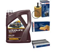 BOSCH Controllo Set 5L MANNOL LONGLIFE 504/507 5W-30 Per Audi A6 Avant 4F5