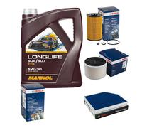 BOSCH Controllo Set 5L MANNOL LONGLIFE 504/507 5W-30 Per Audi Q5 8R 2.0 TDI