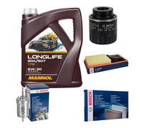 Bosch Controllo Set 5L mannol Longlife 504/507 5W-30 per Per VW Polo 6R_