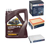 BOSCH Controllo set 5L MANNOL Longlife 504/507 5W-30 per Seat Ibiza II 6K1