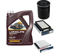 BOSCH Controllo Set 5L MANNOL LONGLIFE 504/507 5W-30 Per Suzuki SX4 GY 1.6