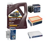 Bosch Controllo Set 5L mannol Longlife 504/507 5W-30 per VW Caddy II
