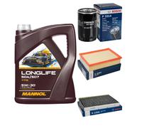 Bosch Controllo Set 5L mannol Longlife 504/507 5W-30 per VW Caddy II Box