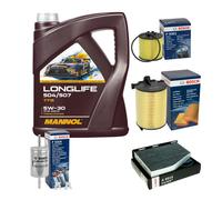 BOSCH Controllo set 5L MANNOL Longlife 504/507 5W-30 per VW Golf Plus 5M1