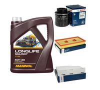 BOSCH Controllo Set 5L MANNOL LONGLIFE 504/507 5W-30 Per VW Golf V 1K1 1.6