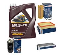 BOSCH Controllo Set 5L MANNOL LONGLIFE 504/507 5W-30 Per VW Passat 3B2 1.9