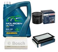 BOSCH Controllo Set 5L MANNOL MOLIBDEN ULTRA 5W-30 Per Suzuki Swift IV 1.2