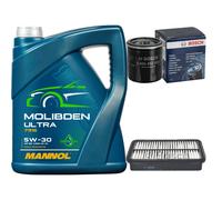 BOSCH Controllo Set 5L MANNOL Molibden Ultra 5W-30 Per Toyota MR 2 III 1.8