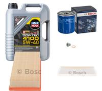 Bosch Controllo Set 5L Motore Liqui Moly Top Tec 4100 5W-40 per Lancia Phedra