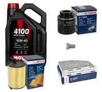 BOSCH Controllo Set 5L MOTUL 4100 SYN-ERGY SPEC 10W40 Per Audi VW A3 8P1 8PA
