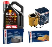 Bosch Controllo Set 5L Motul 8100 x-Cess 5W-40 per Alfa Romeo Ragno 2.2 JTS